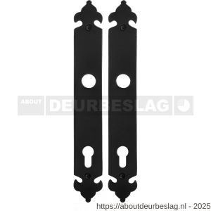 GPF Bouwbeslag Smeedijzer GPF6100.25 PC92 langschild 291x41x4 mm PC92 smeedijzer zwart - R21004441 - afbeelding 1