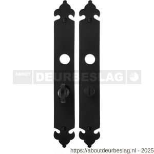 GPF Bouwbeslag Smeedijzer GPF6100.25 WC55/8 langschild 291x41x4 mm WC55/8 smeedijzer zwart - R21004442 - afbeelding 1