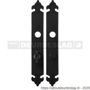 GPF Bouwbeslag Smeedijzer GPF6100.25 WC63/8 langschild 291x41x4 mm WC63/8 smeedijzer zwart - R21004444 - afbeelding 1
