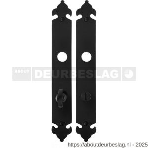 GPF Bouwbeslag Smeedijzer GPF6100.25 WC72/8 langschild 291x41x4 mm WC72/8 smeedijzer zwart - R21004445 - afbeelding 1