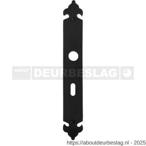 GPF Bouwbeslag Smeedijzer GPF6100.25L/R BB56 langschild gatdeel 291x41x4 mm BB56 links-rechtsdraaiend smeedijzer zwart - R21004419 - afbeelding 1