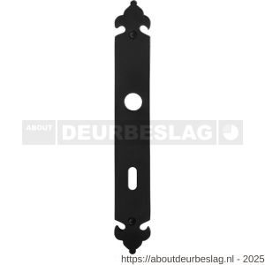 GPF Bouwbeslag Smeedijzer GPF6100.25L/R BB72 langschild gatdeel 291x41x4 mm BB72 links-rechtsdraaiend smeedijzer zwart - R21004420 - afbeelding 1