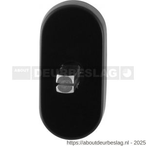 GPF Bouwbeslag Smeedijzer GPF6100.30EL draaikiepmechanisme ovaal 65x30x12 mm met stift binnenzijde 40 mm smeedijzer zwart - R21008121 - afbeelding 1