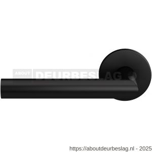 GPF Bouwbeslag Entree GPF610VZL L-haaks model 19 mm deurkruk gatdeel op rozet 53x6 mm linkswijzend zwart egaal - R21010206 - afbeelding 1