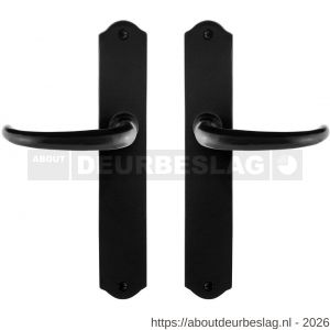 GPF Bouwbeslag Smeedijzer GPF6205.60 blind Uhka deurkruk op schild 238x41x4 mm blind smeedijzer zwart - R21009427 - afbeelding 1