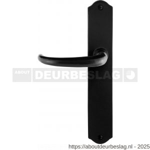 GPF Bouwbeslag Smeedijzer GPF6205.60L/R blind Uhka deurkruk gatdeel op schild 238x41x4 mm blind links-rechtswijzend smeedijzer zwart - R21010372 - afbeelding 1