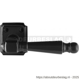 GPF Bouwbeslag Smeedijzer GPF6210.60-02 Mela deurkruk op rechthoekig rozet 59x48x6 mm smeedijzer zwart - R21009009 - afbeelding 1