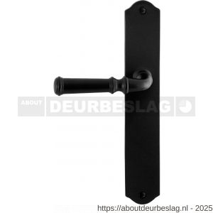 GPF Bouwbeslag Smeedijzer GPF6220.60L/R blind Meri deurkruk gatdeel op schild 238x41x4 mm blind links-rechtswijzend smeedijzer zwart - R21010393 - afbeelding 1