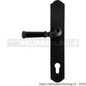 GPF Bouwbeslag Smeedijzer GPF6220.60L/R PC92 Meri deurkruk gatdeel op schild 238x41x4 mm PC92 links-rechtswijzend smeedijzer zwart - R21010397 - afbeelding 1