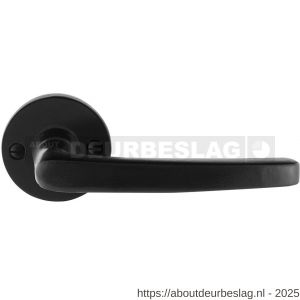 GPF Bouwbeslag Smeedijzer GPF6230.60-00 Eno deurkruk op rond rozet 53x5 mm smeedijzer zwart - R21009013 - afbeelding 1