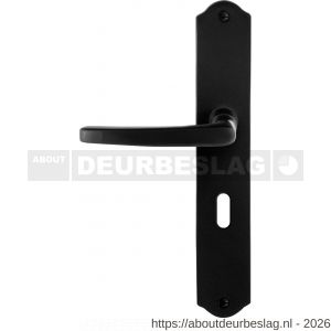 GPF Bouwbeslag Smeedijzer GPF6230.60L/R BB56 Eno deurkruk gatdeel op schild 238x41x4 mm BB56 links-rechtswijzend smeedijzer zwart - R21010405 - afbeelding 1