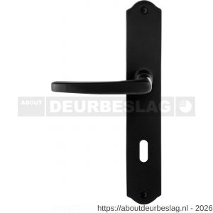 GPF Bouwbeslag Smeedijzer GPF6230.60L/R BB72 Eno deurkruk gatdeel op schild 238x41x4 mm BB72 links-rechtswijzend smeedijzer zwart - R21010406 - afbeelding 1