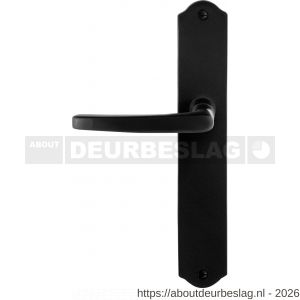 GPF Bouwbeslag Smeedijzer GPF6230.60L/R blind Eno deurkruk gatdeel op schild 238x41x4 mm blind links-rechtswijzend smeedijzer zwart - R21010407 - afbeelding 1