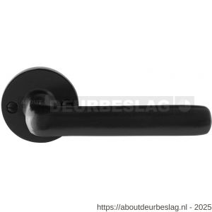 GPF Bouwbeslag Smeedijzer GPF6235.60-00 Ilo deurkruk op rond rozet 53x5 mm smeedijzer zwart - R21009014 - afbeelding 1