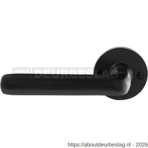 GPF Bouwbeslag Smeedijzer GPF6235.60-00L/R Ilo deurkruk gatdeel op rond rozet 53x5 mm links-rechtswijzend smeedijzer zwart - R21009593 - afbeelding 1