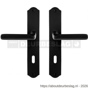 GPF Bouwbeslag Smeedijzer GPF6235.60 BB72 Ilo deurkruk op schild 238x41x4 mm BB72 smeedijzer zwart - R21009492 - afbeelding 1