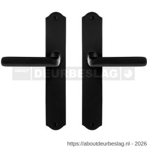 GPF Bouwbeslag Smeedijzer GPF6235.60 blind Ilo deurkruk op schild 238x41x4 mm blind smeedijzer zwart - R21009493 - afbeelding 1