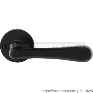 GPF Bouwbeslag Smeedijzer GPF6240.60-00 Paju deurkruk op rond rozet 53x5 mm smeedijzer zwart - R21009015 - afbeelding 1