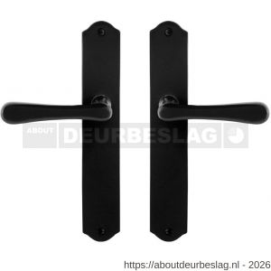 GPF Bouwbeslag Smeedijzer GPF6240.60 blind Paju deurkruk op schild 238x41x4 mm blind smeedijzer zwart - R21009504 - afbeelding 1