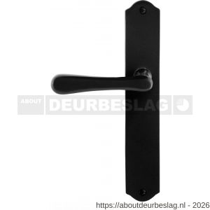 GPF Bouwbeslag Smeedijzer GPF6240.60L/R blind Paju deurkruk gatdeel op schild 238x41x4 mm blind links-rechtswijzend smeedijzer zwart - R21010421 - afbeelding 1