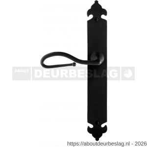 GPF Bouwbeslag Smeedijzer GPF6260.60L blind Lumi deurkruk gatdeel op langschild 291x41x4 mm linkswijzend smeedijzer zwart - R21009564 - afbeelding 1