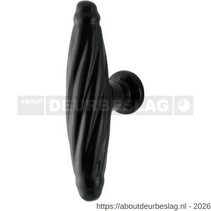 GPF Bouwbeslag Smeedijzer GPF6508.70 meubelknop 70 mm hoogte 32 mm smeedijzer zwart - R21005415 - afbeelding 1
