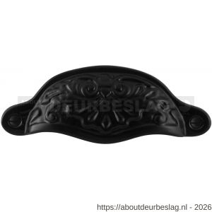 GPF Bouwbeslag Smeedijzer GPF6582.60 komgreep met motief 115x43 mm smeedijzer zwart - R21005695 - afbeelding 1