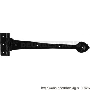 GPF Bouwbeslag Smeedijzer GPF6640.60 heng met scharnier 800 mm smeedijzer zwart - R21000033 - afbeelding 1