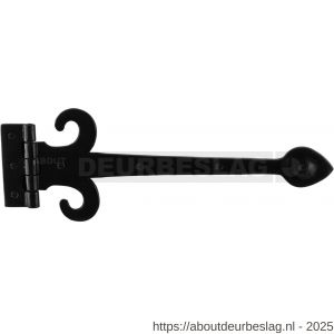 GPF Bouwbeslag Smeedijzer GPF6645.60 heng met scharnier 400 mm smeedijzer zwart - R21000036 - afbeelding 1