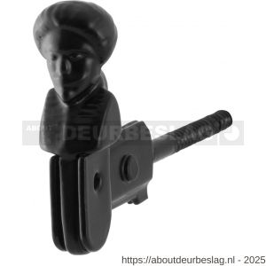GPF Bouwbeslag Smeedijzer GPF6670.60 luikvastzetter vast maximale luikdikte 30 mm met tuimelaar smeedijzer zwart - R21000100 - afbeelding 1