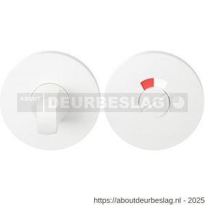 GPF Bouwbeslag Entree GPF6903VW toiletgarnituur rond 53x6 mm stift 8 mm met rood-wit indicator wit egaal - R21011405 - afbeelding 1