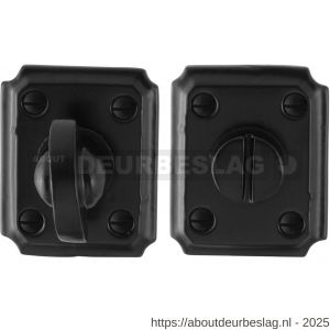 GPF Bouwbeslag Smeedijzer GPF6910.02 toiletgarnituur rechthoekig 59x48x6 mm stift 8 mm smeedijzer zwart - R21003862 - afbeelding 1