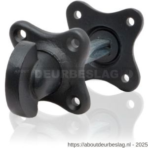 GPF Bouwbeslag Smeedijzer GPF6911.09 toiletgarnituur klassiek vierkant 44x44x9 mm stift 5 mm smeedijzer zwart - R21003789 - afbeelding 1