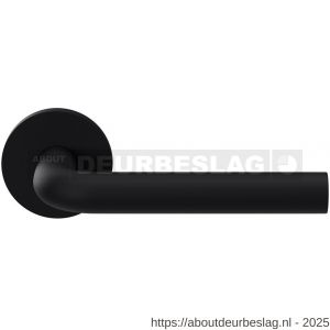 GPF Bouwbeslag Entree GPF800VZ L-model 19 mm deurkruk op rozet 53x6 mm zwart - R21009304 - afbeelding 1
