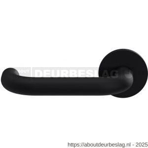 GPF Bouwbeslag Entree GPF805VZL U-model 19 mm deurkruk gatdeel op rozet 53x6 mm linkswijzend zwart - R21010218 - afbeelding 1