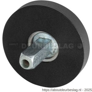 GPF Bouwbeslag ZwartWit GPF8100.00.400 rozet rond 50x8 mm met vastgelaste knopvastzetter zwart - R21011520 - afbeelding 1