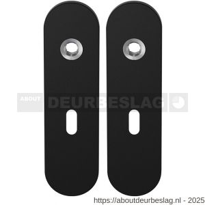 GPF Bouwbeslag ZwartWit GPF8100.10 BB56 kortschild afgerond enkelverend 169x46x8,5 mm BB56 zwart - R21003879 - afbeelding 1