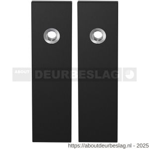GPF Bouwbeslag ZwartWit GPF8100.15 blind kortschild rechthoekig enkelverend 169x46x8,5 mm blind zwart - R21006440 - afbeelding 1