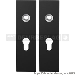 GPF Bouwbeslag ZwartWit GPF8100.15 PC55 kortschild rechthoekig enkelverend 169x46x8,5 mm PC55 zwart - R21006442 - afbeelding 1