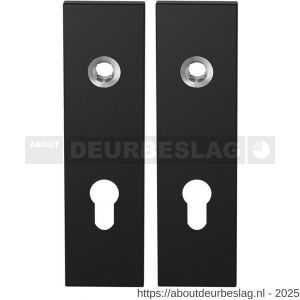 GPF Bouwbeslag ZwartWit GPF8100.15 PC72 kortschild rechthoekig enkelverend 169x46x8,5 mm PC72 zwart - R21006443 - afbeelding 1
