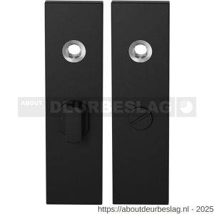 GPF Bouwbeslag ZwartWit GPF8100.15 WC55/8 groot kortschild rechthoekig enkelverend 169x46x8,5 mm WC55/8 grote deurknop zwart - R21008325 - afbeelding 1