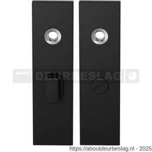 GPF Bouwbeslag ZwartWit GPF8100.15 WC57/5 groot kortschild rechthoekig enkelverend 169x46x8,5 mm WC57/5 grote deurknop zwart - R21008326 - afbeelding 1