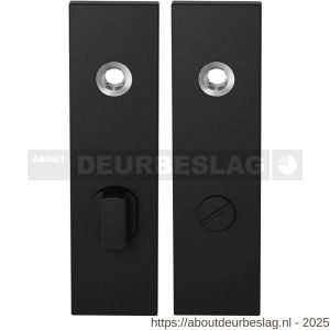 GPF Bouwbeslag ZwartWit GPF8100.15 WC72/8 groot kortschild rechthoekig enkelverend 169x46x8,5 mm WC72/8 grote deurknop zwart - R21008327 - afbeelding 1