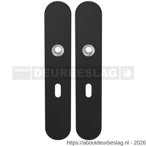 GPF Bouwbeslag ZwartWit GPF8100.20 BB56 langschild afgerond enkelverend 218x40x8,5 mm BB56 zwart - R21004211 - afbeelding 1