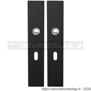 GPF Bouwbeslag ZwartWit GPF8100.25 BB56 langschild rechthoekig enkelverend 218x40x8,5 mm BB56 zwart - R21006457 - afbeelding 1