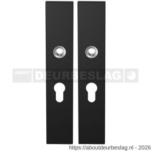 GPF Bouwbeslag ZwartWit GPF8100.25 PC55 langschild rechthoekig enkelverend 218x40x8,5 mm PC55 zwart - R21006458 - afbeelding 1