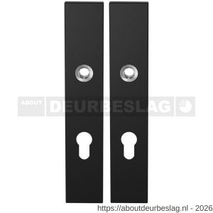 GPF Bouwbeslag ZwartWit GPF8100.25 PC72 langschild rechthoekig enkelverend 218x40x8,5 mm PC72 zwart - R21006459 - afbeelding 1