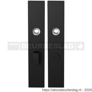 GPF Bouwbeslag ZwartWit GPF8100.25 WC63/8 groot langschild rechthoekig 218x40x8,5 mm WC63/8 grote deurknop zwart - R21006468 - afbeelding 1