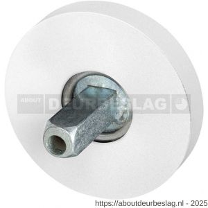 GPF Bouwbeslag ZwartWit GPF8100.40.400 rozet rond 50x8 mm met vastgelaste knopvastzetter wit - R21011523 - afbeelding 1