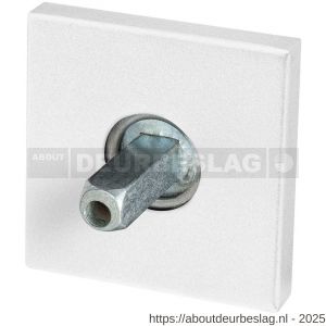 GPF Bouwbeslag ZwartWit GPF8100.42.400 rozet vierkant 50x50x8 mm met vastgelaste knopvastzetter wit - R21011524 - afbeelding 1